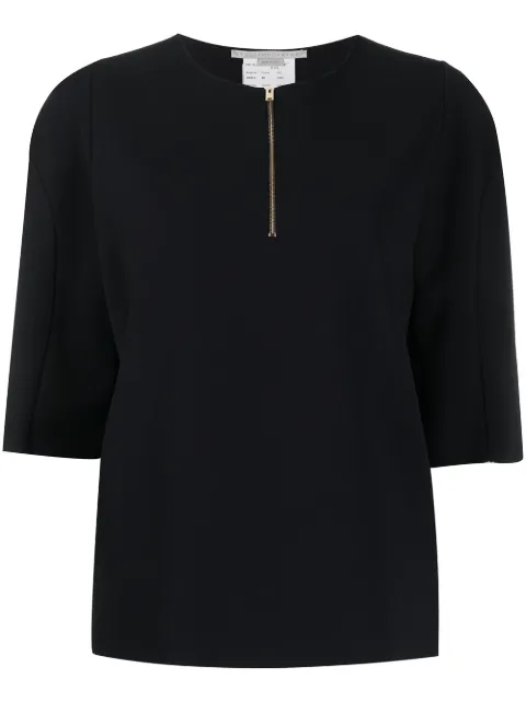 Stella McCartney zip-front knitted top Blue 601732S2076