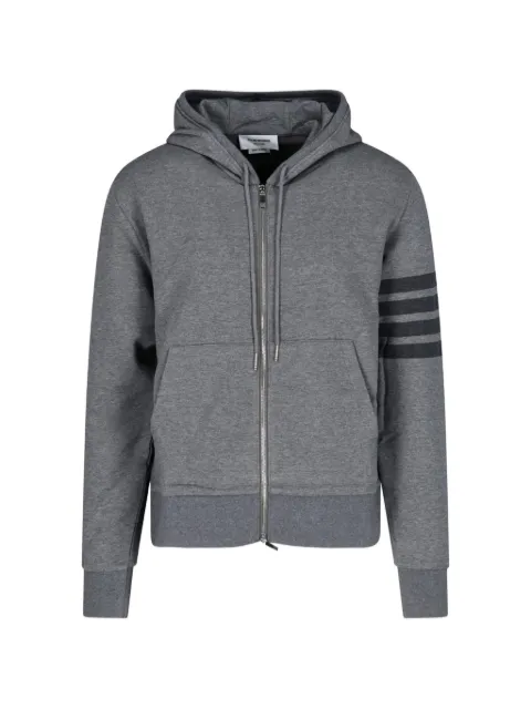 Thom Browne 4-Bar stripe zip-up hoodie Grey MJT249A06910