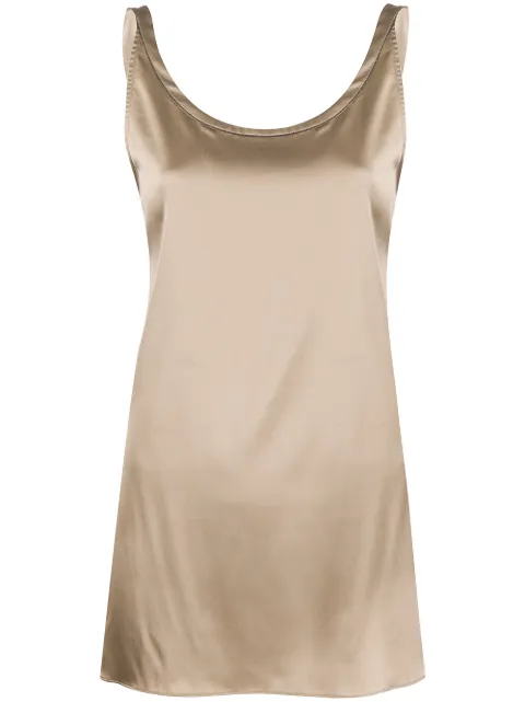 Brunello Cucinelli asymmetric metallic top Neutrals M0045ABR11C159