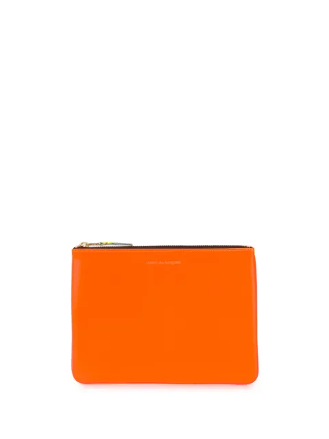 Comme Des Garçons Wallet colour-block zipped wallet Orange SA5100SF