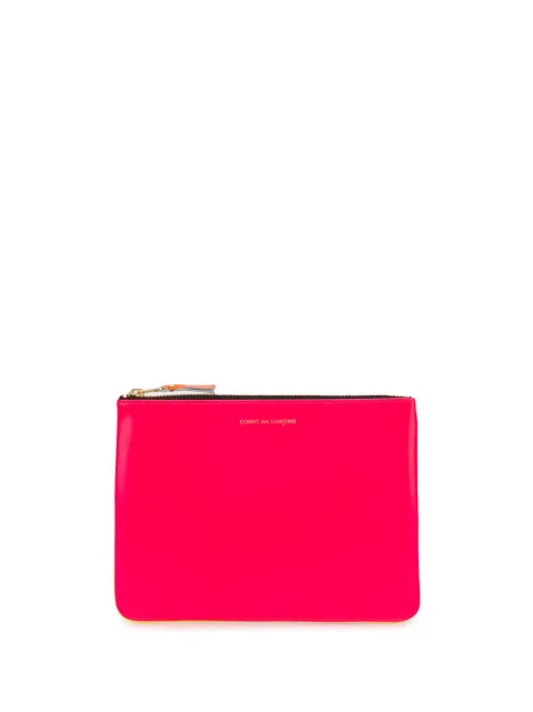 Comme Des Garçons Wallet colour-block zipped purse Pink SA5100SF