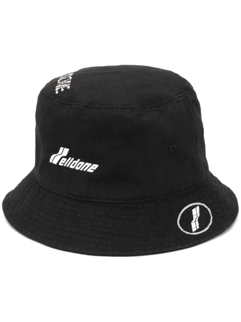 We11done logo-print bucket hat Black WDAH620079UBK