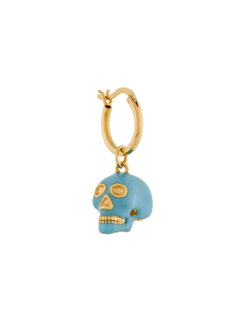 True Rocks small skull hoop earring Gold GOLDTURQUOISESKULLONGOLDHOOP