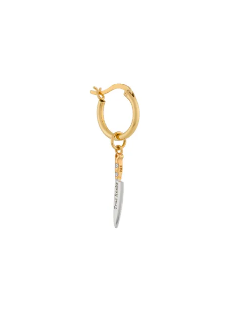 True Rocks Knife hoop earring Gold 2TONEKNIFEONGOLDHOOP