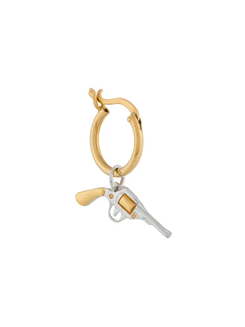 True Rocks pistol hoop earring Gold 2TONEPISTOLONGOLDHOOP