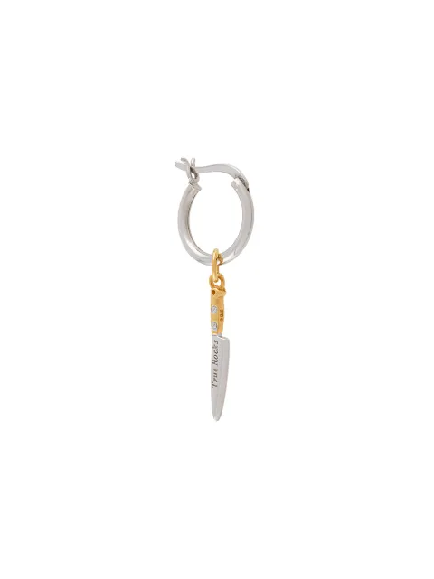 True Rocks Knife hoop earring Silver MENSSILVERGOLDKNIFEONSILVERHOOP