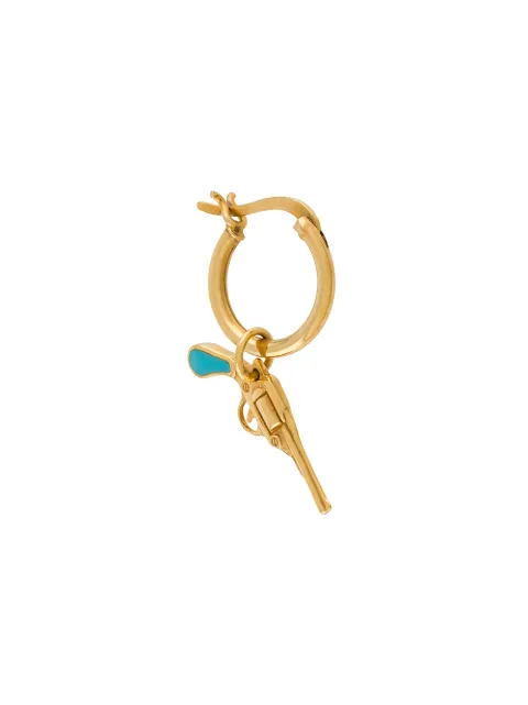 True Rocks small pistol hoop earring Gold MENSTURQUOISEPISTOLONGOLDHOOP