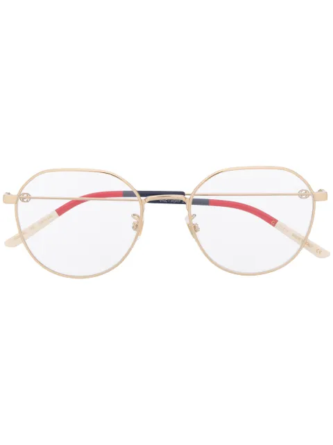 Gucci Eyewear GG0684O soft round-frame glasses Gold GG0684O003