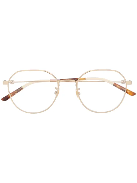 Gucci Eyewear GG0684O soft-round glasses Gold GG0684O001