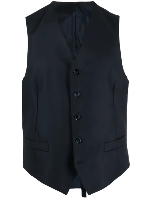 Dell'oglio single-breasted wool waistcoat Blue 77005SS101B06147258