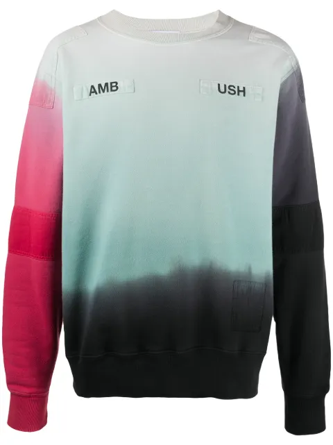 AMBUSH ombré logo-print sweatshirt Green 12112066