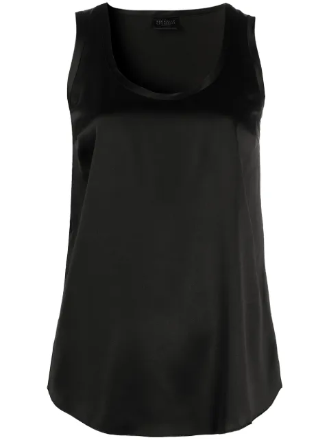 Brunello Cucinelli sleeveless loose-fit blouse Black M0C59E0600C101