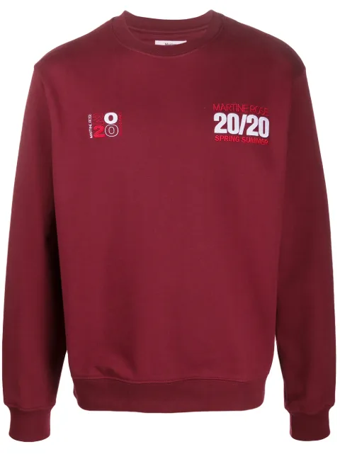 Martine Rose logo-embroidered sweatshirt Red CMRSS20601