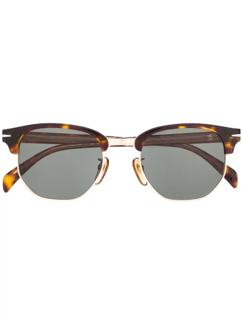 Eyewear by David Beckham tortoiseshell half-frame sunglasses Brown DB1002S