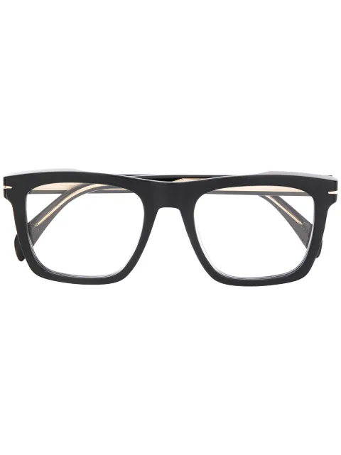 Eyewear by David Beckham rectangle frame glasses Black DB7020