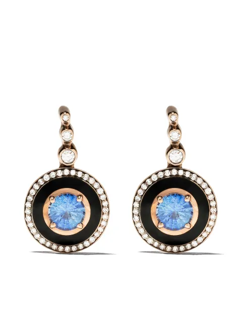 Selim Mouzannar 18kt rose gold diamond sapphire Mina earrings Pink MNRN0412M12A1