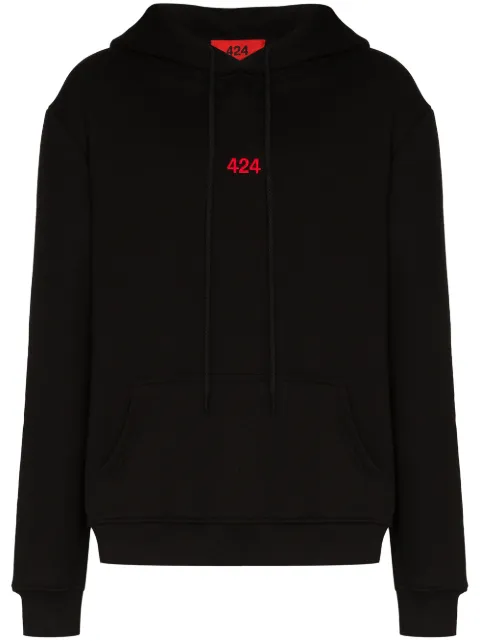 424 logo-embroidered hoodie Black 80081150999