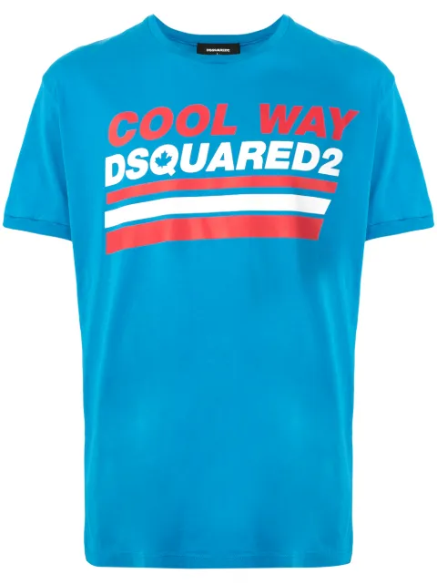 DSQUARED2 graphic print T-shirt Blue S74GD0656S22427