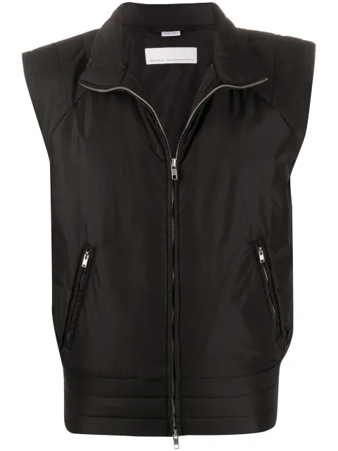 Random Identities padded sleeveless jacket Black NY25