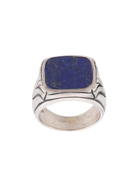 John Varvatos signet engraved ring Silver JVRMX0009LA10