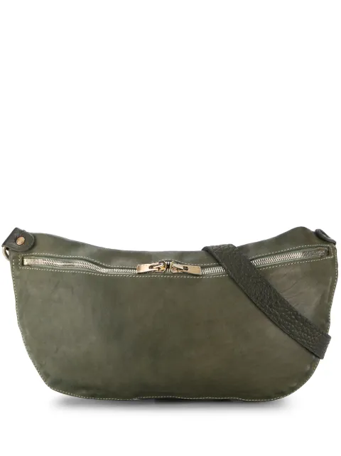Guidi contrast stitching belt bag Green Q10M