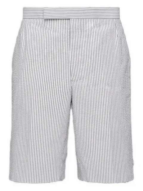 Thom Browne striped seersucker shorts Grey MTC002A00572
