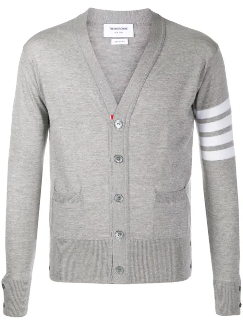 Thom Browne 4-Bar V-neck cardigan Grey MKC002A00014
