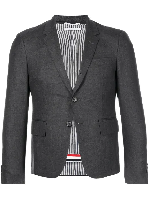 Thom Browne Super 120s single-breasted blazer Grey MJC159A00626