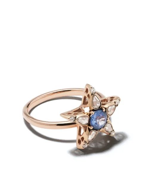 Selim Mouzannar 18kt rose gold sapphire diamond Star ring Pink IS30112M1475AR1