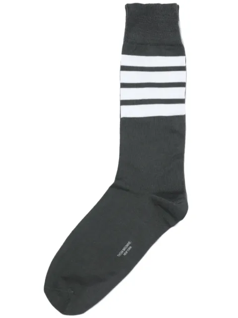 Thom Browne 4-Bar mid-calf socks Grey MAS023B01690