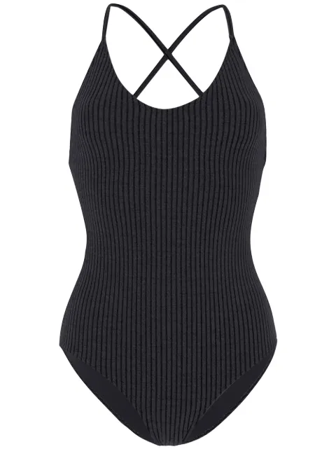 Duskii Margot striped swimsuit Blue DLS8101B
