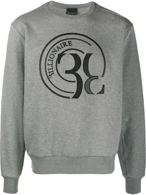 Billionaire logo print sweatshirt Grey B20CMJO0688BTE013N