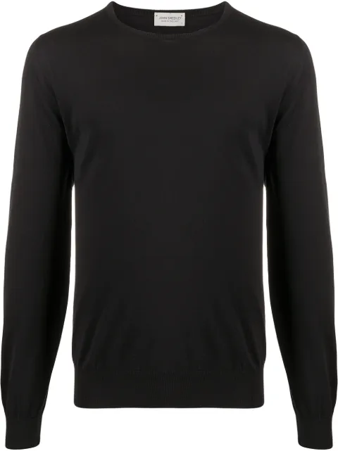 John Smedley fine-knit cotton jumper Black HATFIELD