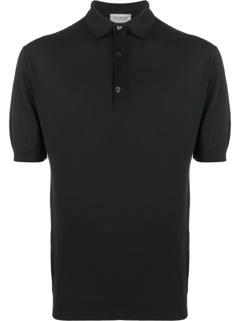 John Smedley short sleeve polo shirt Black ADRIANBLK