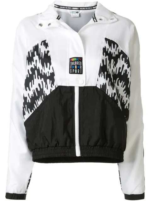 PUMA abstract print windbreaker White 59705801