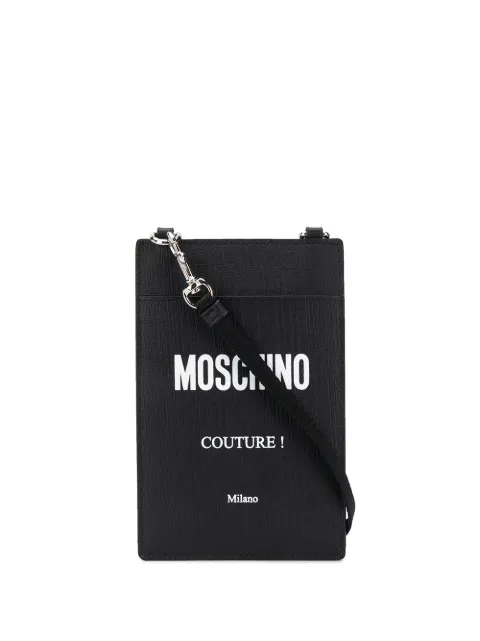 Moschino strap logo card holder Black A81098210