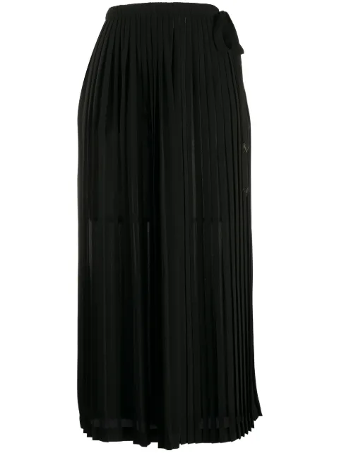 Valentino Garavani pleated midi skirt Black BRA5R01MH