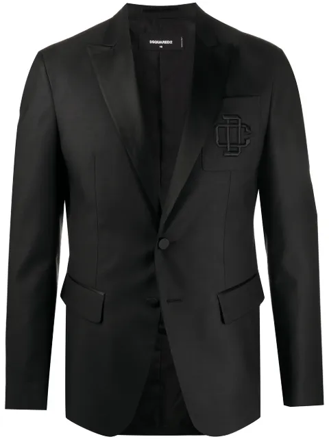 DSQUARED2 embroidered logo blazer Black S74BN1012S39408
