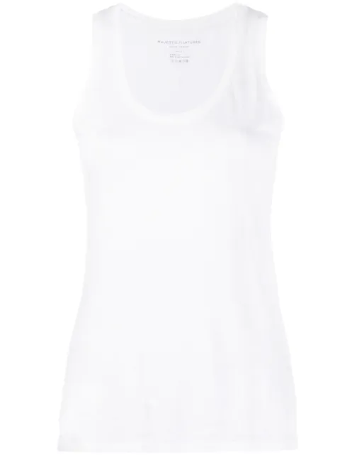 Majestic Filatures boxy fit vest top White M011FDE021