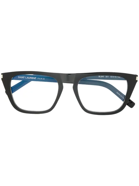 Saint Laurent Eyewear round frame glasses Black SL343