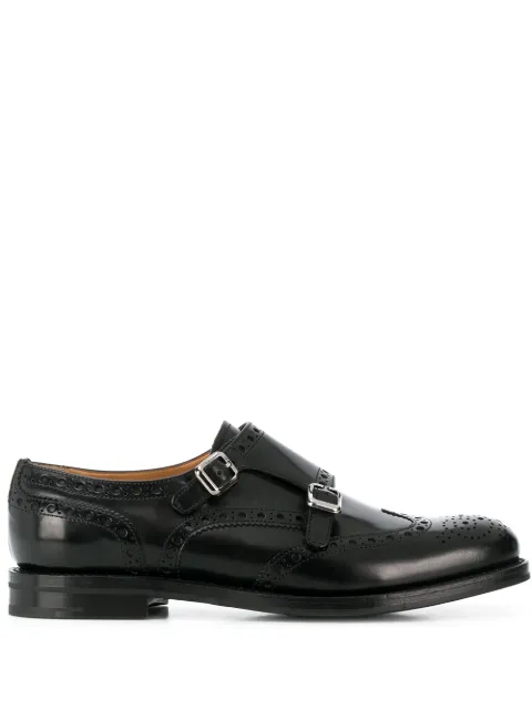 Church's monk-strap brogue shoes Black DO0001FB0009XV
