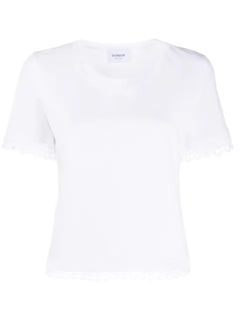 DONDUP embroidered D-logo T-shirt White S833JS0241D032DD
