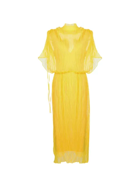 Ellery crinkled midi dress Yellow 10186724008