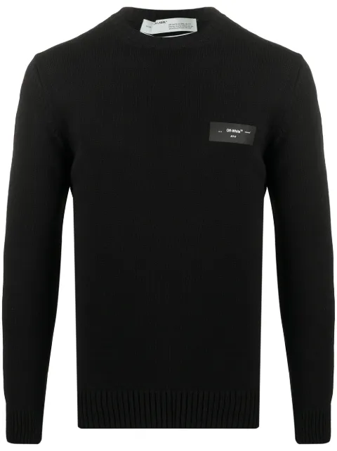 Off-White logo printed jumper Black OMHE023R20G730201010