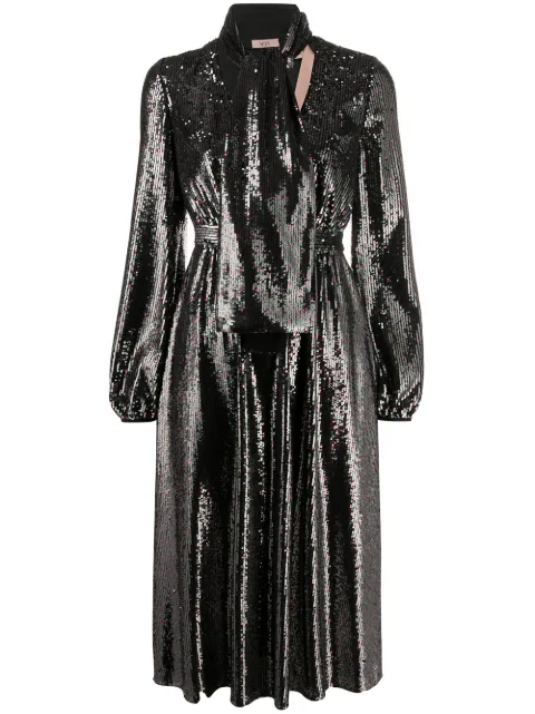 Nº21 sequin detail midi dress Black H1915253
