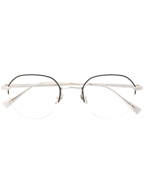 EQUE.M Water Drop round frame glasses Silver WATERDROPII