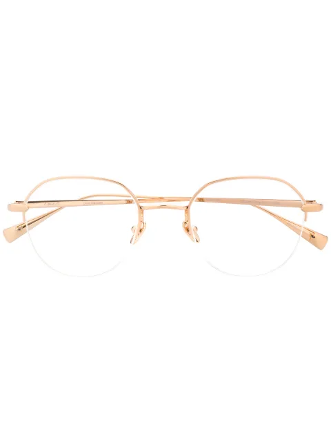 EQUE.M Water Drop round frame glasses Gold WATERDROPII