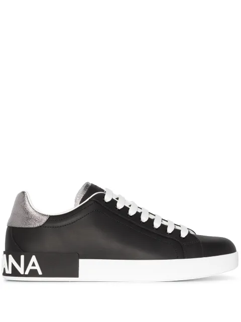 Dolce & Gabbana Portofino leather sneakers Black CS1760AH527