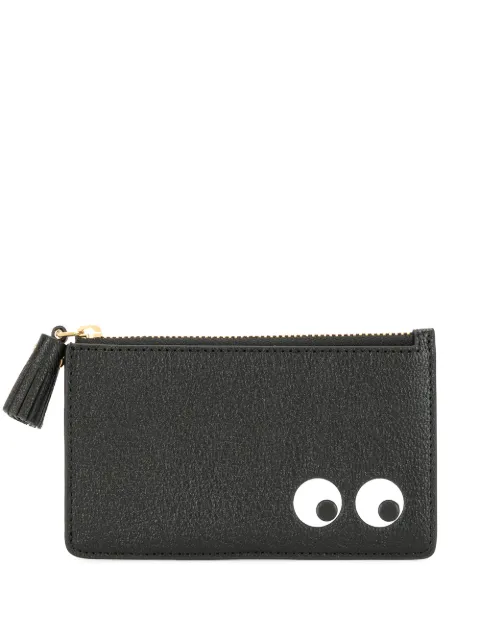 Anya Hindmarch EYEs zipped card case Black 142717