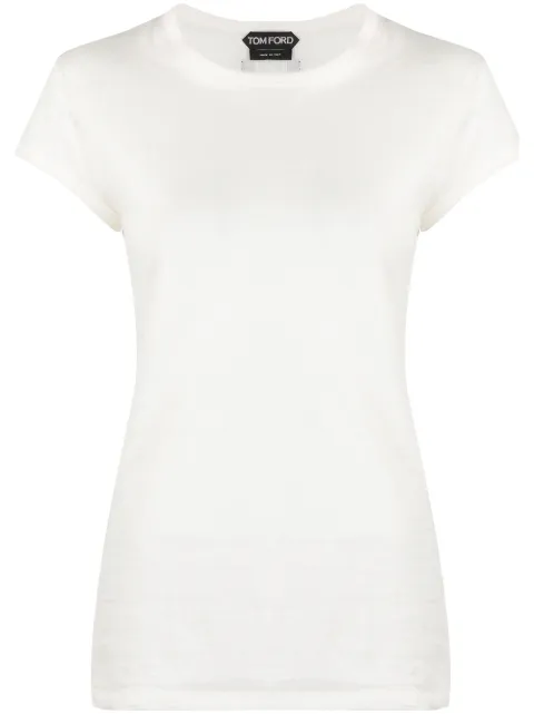 TOM FORD cap sleeve T-shirt White TSJ295FAX609